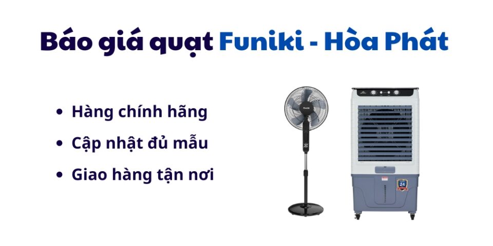 bảng báo giá quạt funiki - hòa phát
