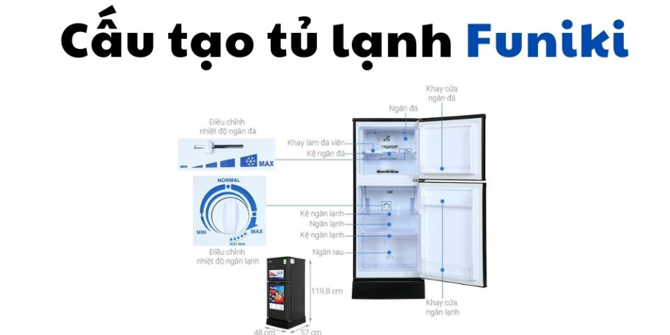 cấu tạo tủ lạnh Funiki và sơ đồ mạch điện