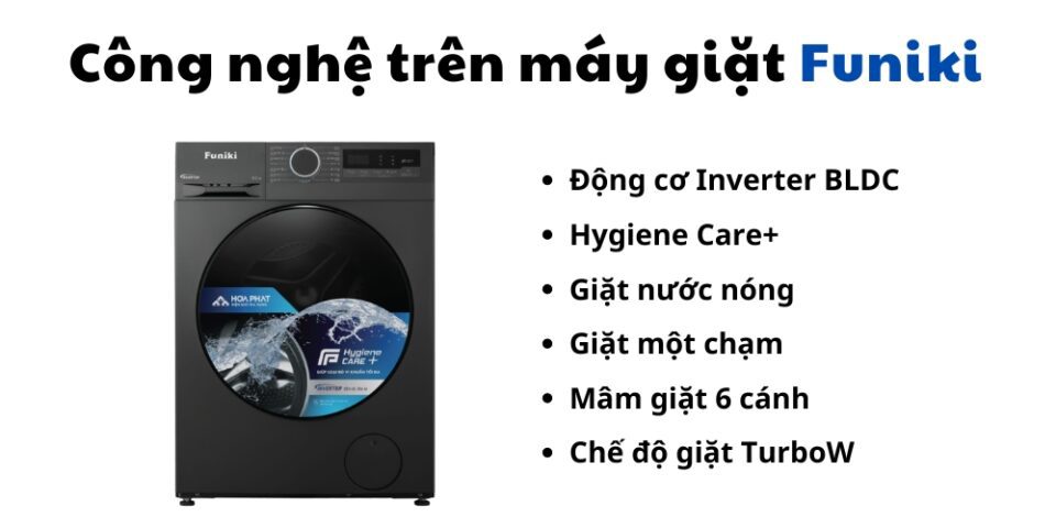 công nghệ trên máy giặt Funiki