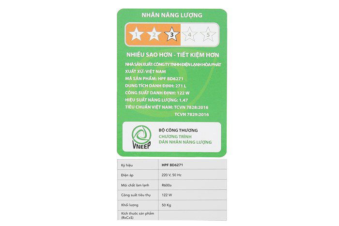 - Tủ đông Hòa Phát BD6271 - hình số 14