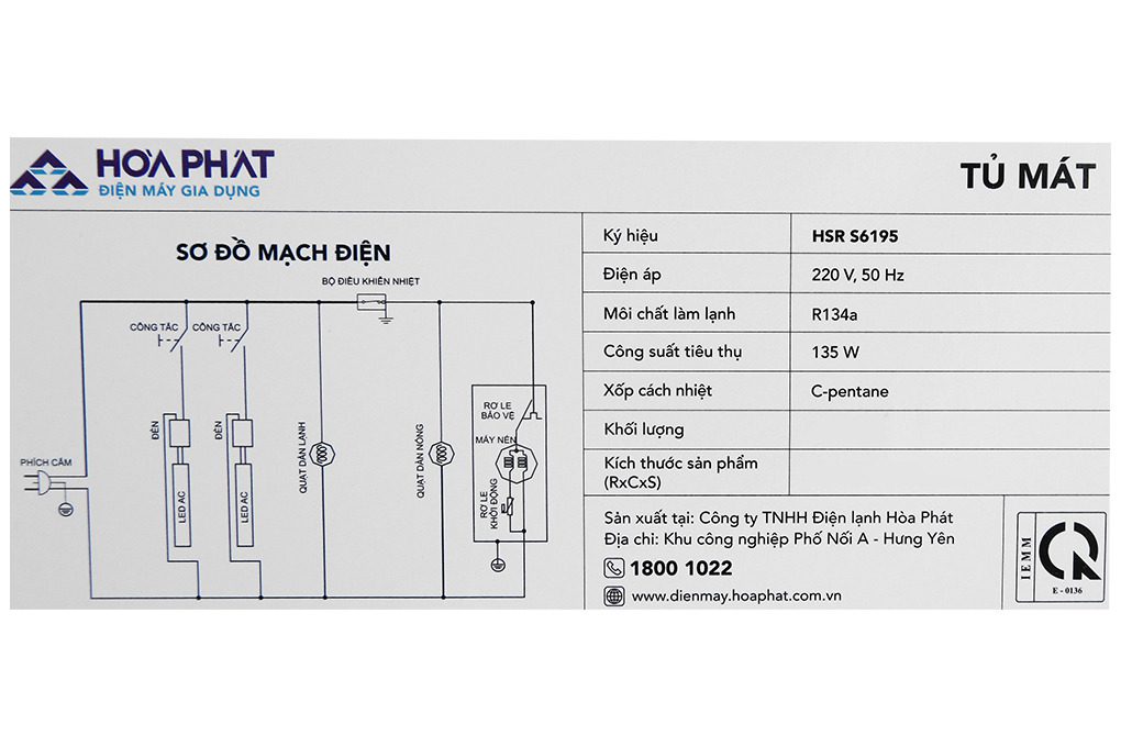 - Tủ mát Hòa Phát HSR S6195 - hình số 11