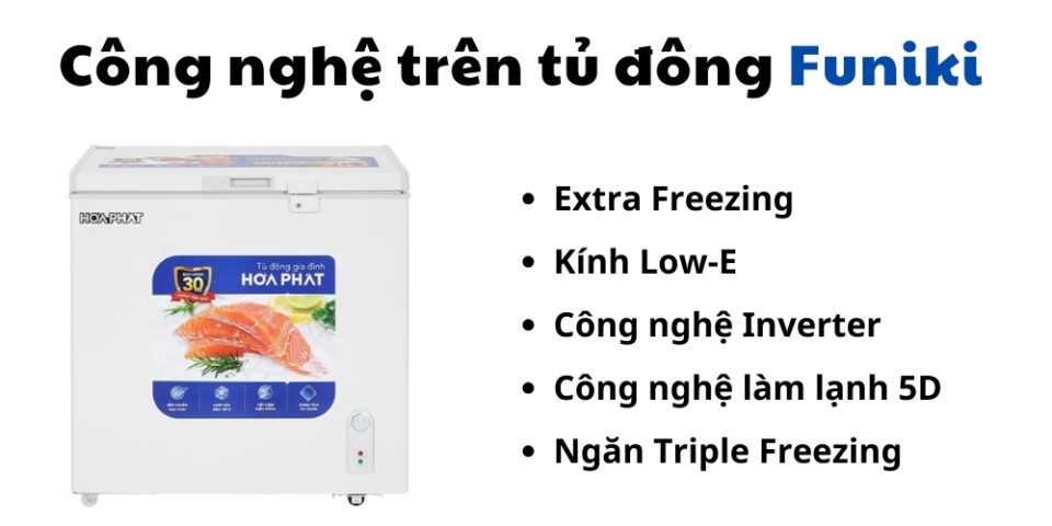 công nghệ nổi bật trên tủ đông Funiki