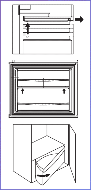 Tháo gỡ các khay trong tủ và vệ sinh 