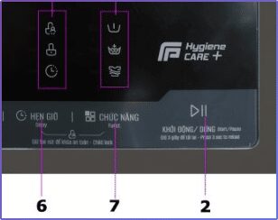 Nhấn nút Khởi động/tạm dừng 