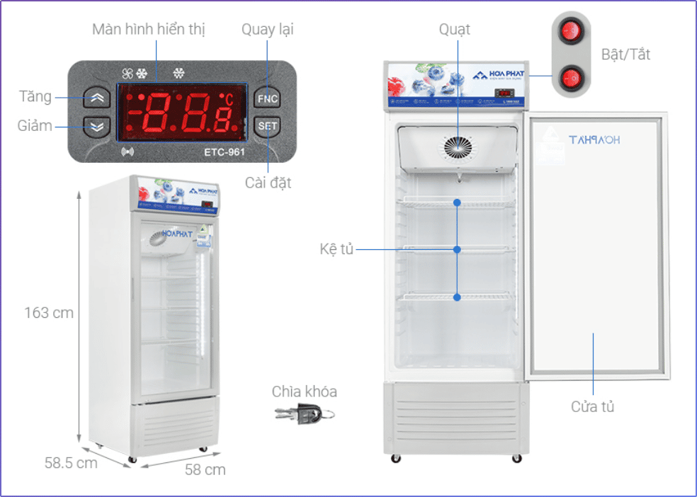 Tủ mát Funiki 1 cánh