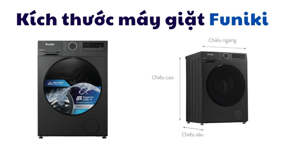 kích thước máy giặt funiki